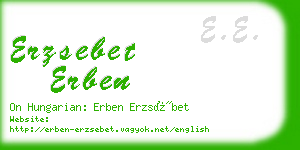 erzsebet erben business card